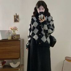 批发慵懒风宽松<b class='q'>针织衫</b><b class='q'>女</b>士毛衣2026秋冬新款时尚百搭开衫外套薄荷曼波