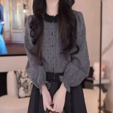 批发2026气质春秋季耳边<b class='q'>衬衫</b>新款优雅减龄宽松长袖<b class='q'>百搭</b>上衣<b class='q'>衬衣</b>