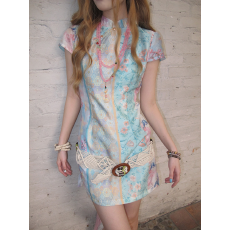 批发改良旗袍中华娘新中式连衣裙女<b class='q'>复古</b>碎花古着亚比穿搭国风旗袍裙