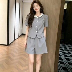 淡人高知穿搭一整套轻熟高知巨好看漂亮小香风短裤两件套装女夏季