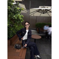 批发5werkwen 长期主义|经典丹宁套组 莱赛尔棉时髦牛仔外套直筒长<b class='q'>裤</b>