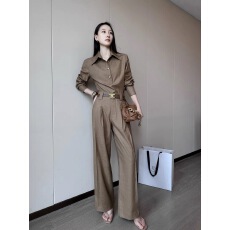 批发咖色老钱风polo领套头衬<b class='q'>衫</b>女秋季2026新百搭气质长袖上衣