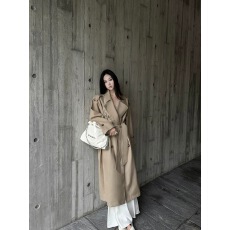 批发5werkwen 权杖风衣 双排扣大衣女春<b class='q'>夏</b>中长款气质翻领系带春秋外套