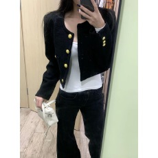 黑色小香风外套女短款小个子2026新款春秋季今年流行高级感韩系薄