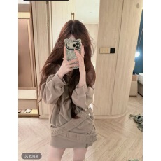 批发秋季女装2026新款韩系高智感穿搭千金风小个子连帽卫衣包臀连衣裙