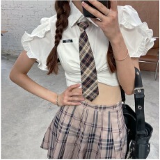 批发女童夏季套装2026新款学院风JK制服衬衫短袖中大童百褶短裙裙子