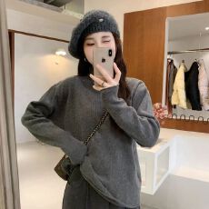 批发打底衫女内搭2025<b class='q'>秋</b>季新款半高领针织衫<b class='q'>秋</b>冬白色毛衣洋气长袖上衣
