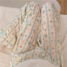 批发爆款百搭长裤泡泡棉薄款春夏季可外穿花园小熊可爱休闲遛弯家居裤