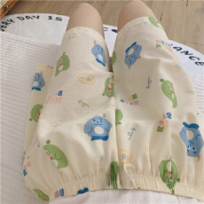 批发爆款百搭短裤泡泡棉薄款夏季可外穿小怪兽可爱休闲遛弯家居裤