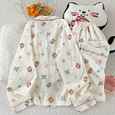 批发云朵棉翻领系列春夏季薄款可外穿睡衣长袖<b class='q'>大</b>象兔子卡通可爱<b class='q'>套装</b>