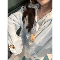 批发薄款350克 原版好做工 刺绣<b class='q'>小熊</b>辅料【纯棉华棉复合】<b class='q'>卫衣</b>