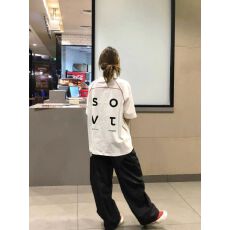 实价 二本针+前后印花+打网19支220克纯棉短袖T恤女