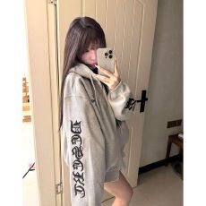 批发薄款/加绒 原版好做工 刺绣+白金拉链【华夫格复合】<b class='q'>卫衣</b>女