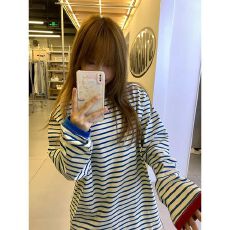 批发实价 二本针 原版好做工【广州原版色织面料】长袖<b class='q'>T</b><b class='q'>恤</b>女