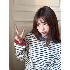 批发实价 二本针 原版好做工【广州原版色织面料】长袖<b class='q'>T</b><b class='q'>恤</b>女