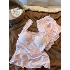 批发新款夏季<b class='q'>莫代尔</b>少女吊带背心<b class='q'>睡衣</b>带胸垫舒适短裤家居服套装可外穿