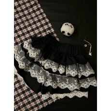 批发温柔风蕾丝边蓬蓬蛋糕短裙女春季新款小个子a字<b class='q'>半身</b>裙