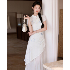 批发夏季新款改良旗袍<b class='q'>拼接</b><b class='q'>连衣裙</b>超好看独特漂亮裙子新中式绝美小裙子