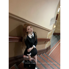 批发COOLLINE林子熙 女校风波  假两件暗黑风JK学院西装裙