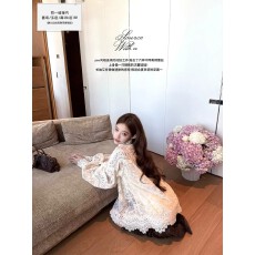 批发SourceWithU 古董娃娃 复古lace多重<b class='q'>蕾丝</b><b class='q'>刺绣</b>衬衫重工短裤套装女