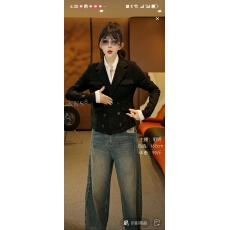 批发秋季高级感双排扣百搭休闲西服外套