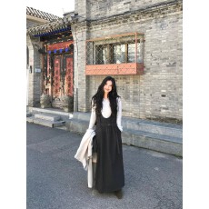 批发DaqianwithU 小确幸 松弛慵懒细腻柔和毛绒感百搭背带<b class='q'>裙</b>