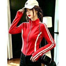 批发档口上新 美式高街新款黑色拉链运动夹克女上衣外套