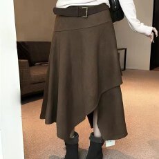 批发档口上新 2026新款女款<b class='q'>不规则</b>拼接设计感<b class='q'>半身裙</b>百搭显瘦A字裙