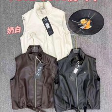 批发档口上新 2026新款女士立领拉链皮马甲外套百搭时尚上衣