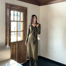批发档口上新 2026新款女式流苏针织<b class='q'>连衣裙</b>套装气质修身长裙