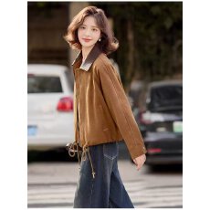 批发档口上新 2026年新款女装复古翻领拉链短款外套宽松<b class='q'>百搭</b>上衣夹克