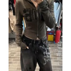 批发档口上新 2026年秋季女装连帽拉链针织开衫修身短款<b class='q'>街头</b>风
