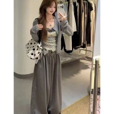 批发档口上新 2026<b class='q'>春</b>秋女针织三件套温柔风开衫蕾丝内搭裙套装