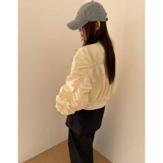 批发档口上新 2026年春秋季韩系短款宽松飞行员夹克棒球服女