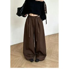 批发档口上新 2026年<b class='q'>夏</b>季新款女装高腰宽松阔腿裤休闲长裤垂感百搭