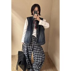 批发档口上新 2026年秋季新款复古水洗<b class='q'>牛仔</b><b class='q'>马甲女</b>宽松无袖背心工装风