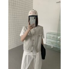批发档口上新 2026年秋季新款女装立领无袖马甲宽松<b class='q'>牛仔</b>马甲背心