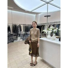 批发档口上新 2026年春季新款女装修身翻领五分<b class='q'>袖</b>针织衫<b class='q'>上衣</b>