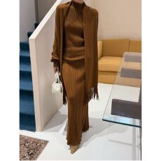 批发档口上新 2026年秋季新款女装针织开衫<b class='q'>连衣裙</b>套装流苏设计感