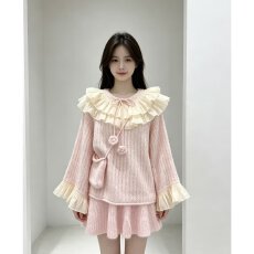 批发档口上新 2026年春季新款女装针织<b class='q'>毛衣</b>套装短裙两件套