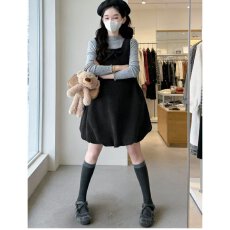 批发档口上新 2026年秋季新款女装方领蝴蝶结宽松A字背心裙吊带<b class='q'>连衣裙</b>