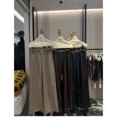 批发档口上新 2026年新款女装宽松直筒阔腿皮裤长裤<b class='q'>百搭</b>
