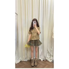 批发档口上新 2026年春季新款女装<b class='q'>短袖</b>翻领皮衣<b class='q'>外套</b>短款单排扣百搭