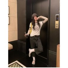 批发档口上新 2026年夏季新款女装假两件短袖<b class='q'>T</b><b class='q'>恤</b>圆领修身百搭上衣