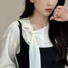 批发档口上新 早秋新款女装假两件拼接连衣裙长袖<b class='q'>泡泡袖</b>高腰A字裙显瘦
