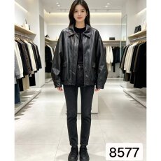 批发档口上新 2026年秋季新款女士宽松落肩翻领短款皮<b class='q'>夹克</b>外套百搭