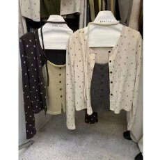 批发档口上新 2026年夏季新款女针织开衫吊带<b class='q'>背心</b>两件套碎花薄款百搭