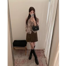 批发档口上新 2026年春秋季新款女装V领豹纹<b class='q'>印花</b>长袖雪纺衬衫宽松上衣