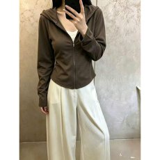 批发档口上新 2026年夏季新款女装连帽拉链针织开衫<b class='q'>薄款</b>外搭长袖上衣