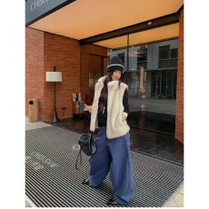 批发档口上新 2026年<b class='q'>秋</b>冬新款女装宽松中长款毛绒马甲仿皮草背心外搭